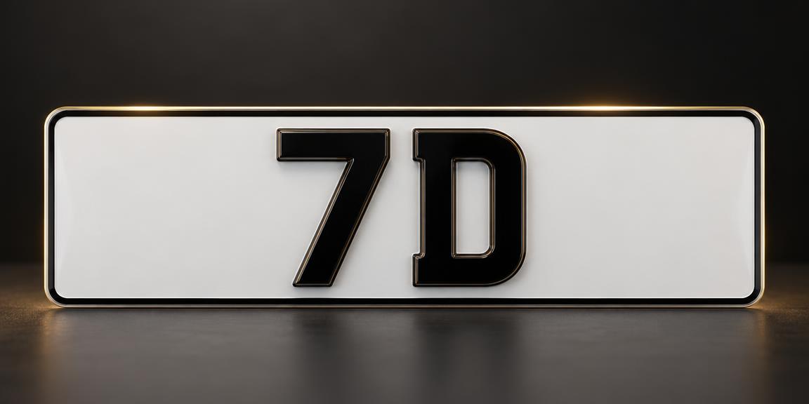 7D number plate made by LLA Plates