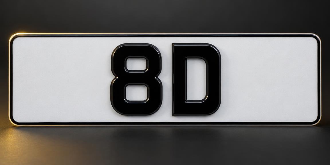 8D number plate made by LLA Plates